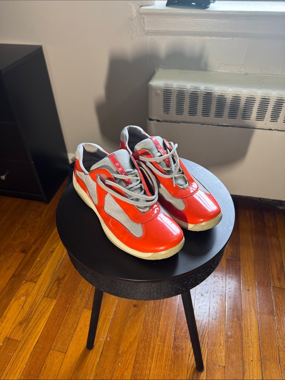Prada coral and Gray Sneakers